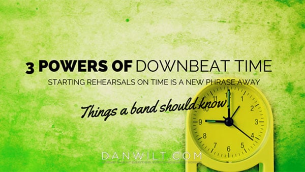 Image for team building blog that encourages establishing "Downbeat Time" for rehearsals